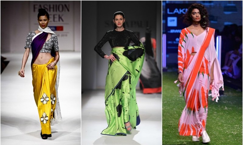 Modern Fusion Saree Draping Styles