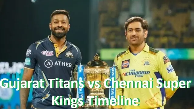 Gujarat Titans vs Chennai Super Kings Timeline