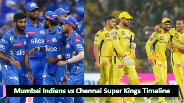 Mumbai Indians vs Chennai Super Kings Timeline