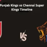 Punjab Kings vs Chennai Super Kings Timeline