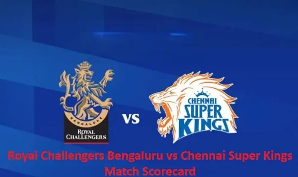 Royal Challengers Bengaluru vs Chennai Super Kings Match Scorecard