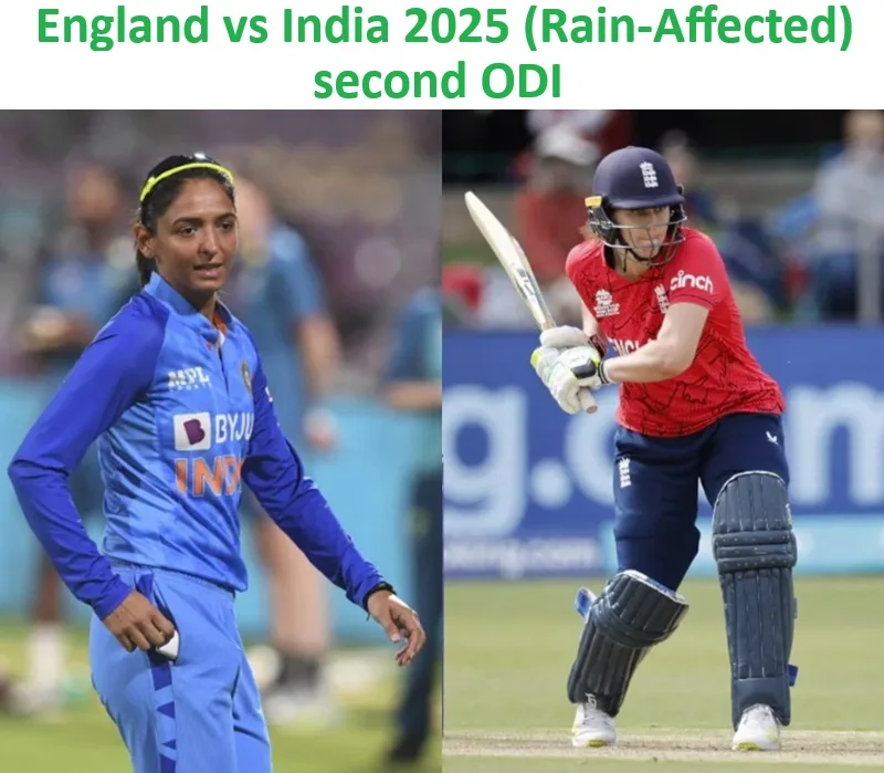 second ODI 2025 – England vs India (Rain-Affected)